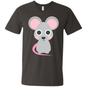 Skinny Mouse Emoji Men’s V-Neck T-Shirt