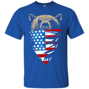 Bear Wearing American Flag Bandanna T-Shirt