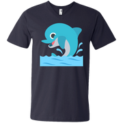Dolphin Emoji Men’s V-Neck T-Shirt