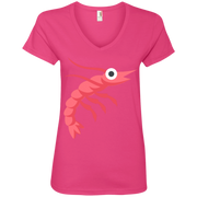 Shrimp Emoji Ladies’ V-Neck T-Shirt