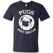 Pugs Not Drugs! Men’s V-Neck T-Shirt