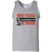 Quiet Please Black Smith at Work Tank Top