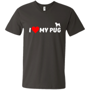 I Love My Pug Men’s V-Neck T-Shirt