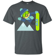 Snowboarding White Guy Emoji T-Shirt