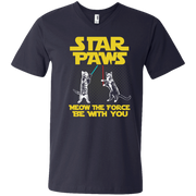 Star Paws Meow the force be with you Men’s V-Neck T-Shirt