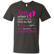 Just When i Thought I Was Too Old To Love Again, I Became a Grandma! Men’s V-Neck T-Shirt