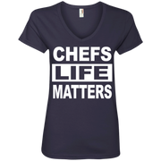 Chefs Life Matters Ladies’ V-Neck T-Shirt