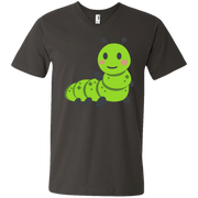 Waving Caterpillar Emoji Men’s V-Neck T-Shirt