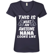 This is What an Awesome Nana Looks Like Ladies’ V-Neck T-Shirt