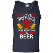 I Love Two Things, Fire Fighting & Beer Tank Top