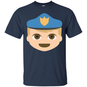 White Policeman Emoji T-Shirt