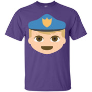 White Policeman Emoji T-Shirt
