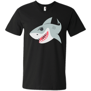 Shark Emoji Men’s V-Neck T-Shirt