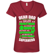 Dear Dad You Are My Favourite Superhero Ladies’ V-Neck T-Shirt