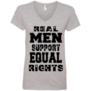 Real Men Support Equal Rights Ladies’ V-Neck T-Shirt