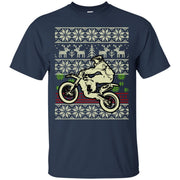 Christmas Jumper Biker Motocross T-Shirt