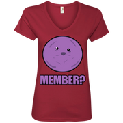 Giant Member Berries Member? Ladies’ V-Neck T-Shirt