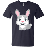 Rabbit Emoji Men’s V-Neck T-Shirt