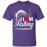 I Love Fishing Hooked T-Shirt