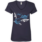 Zelda Hey Listen Navi Ladies’ V-Neck T-Shirt