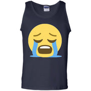 Crying with Sadness Emoji Face Tank Top