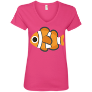 Nemo Fish Emoji Ladies’ V-Neck T-Shirt