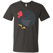 Turkey Thanksgiving Emoji Men’s V-Neck T-Shirt