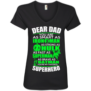 Dear Dad You Are My Favourite Superhero Ladies’ V-Neck T-Shirt