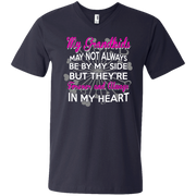 My Grandkids May not Always be by my side But they’re always in my Heart Men’s V-Neck T-Shirt