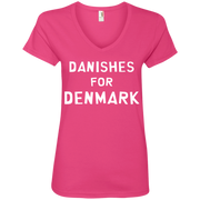 Danishes for Denmark SP Ladies’ V-Neck T-Shirt