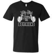 This Girl Loves Her Boyfriend Men’s V-Neck T-Shirt