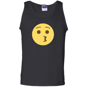 Whistling Emoji Face Tank Top