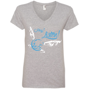 Zelda Hey Listen Navi Ladies’ V-Neck T-Shirt