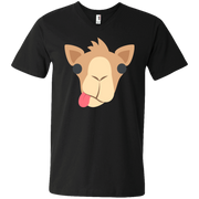 Funny Camel Face Emoji Men’s V-Neck T-Shirt