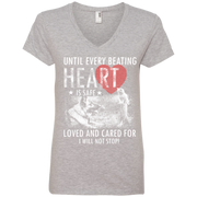 Save & Care for Dog Lovers Ladies’ V-Neck T-Shirt