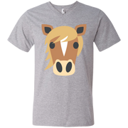 Horse Face Emoji Men’s V-Neck T-Shirt