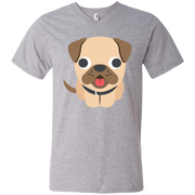 Pug Emoji Men’s V-Neck T-Shirt