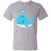 Whale Blow Hole Spray Emoji Men’s V-Neck T-Shirt