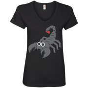 Scorpion Emoji Ladies’ V-Neck T-Shirt