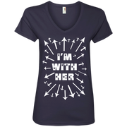 Im With Her! Women’s Day March Ladies’ V-Neck T-Shirt