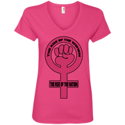 The Rise of the Women, The Rise of the Nation Ladies’ V-Neck t-Shirt