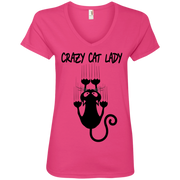 Crazy Cat Lady Ladies’ V-Neck T-Shirt