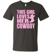 This Girl Loves Her Cowboy Men’s V-Neck T-Shirt