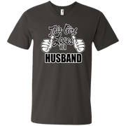 This Girl Loves Her Husband Men’s V-Neck T-Shirt