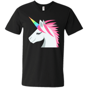 Unicorn Face Emoji Men’s V-Neck T-Shirt