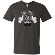 This Girl Loves Her Man Men’s V-Neck T-Shirt