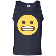Smiling with Teeth Clenched Emoji Face Tank Top