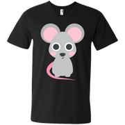 Skinny Mouse Emoji Men’s V-Neck T-Shirt