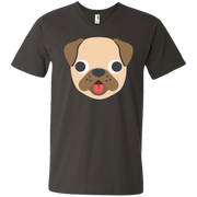 Pug Face Emoji Men’s V-Neck T-Shirt