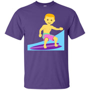 Surfing Yellow Guy Emoji T-Shirt